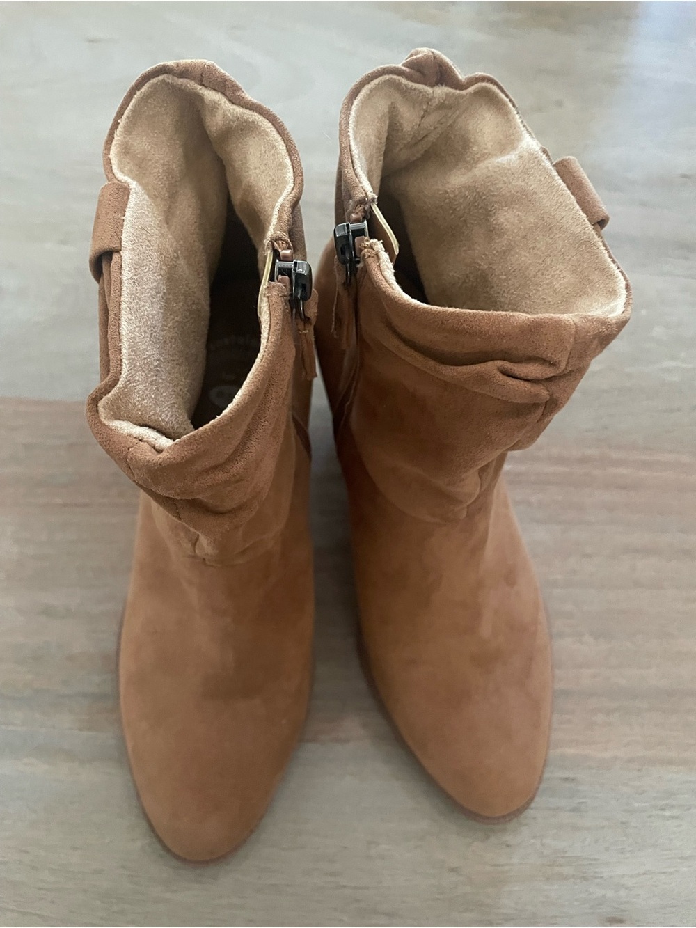 Women’s Suede Mid-Calf Boot in Brown